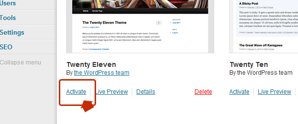 Gettings started with WordPress