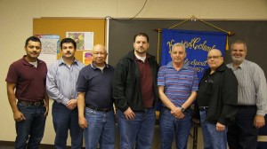 First Degree Exemplification ceremony Jan 29, 2013. Left to right:  Arturo Bernal, Noe Saenz, Celestino Rios, Brad Lamb, Juan Perez, John Balasa & Greg Warr.