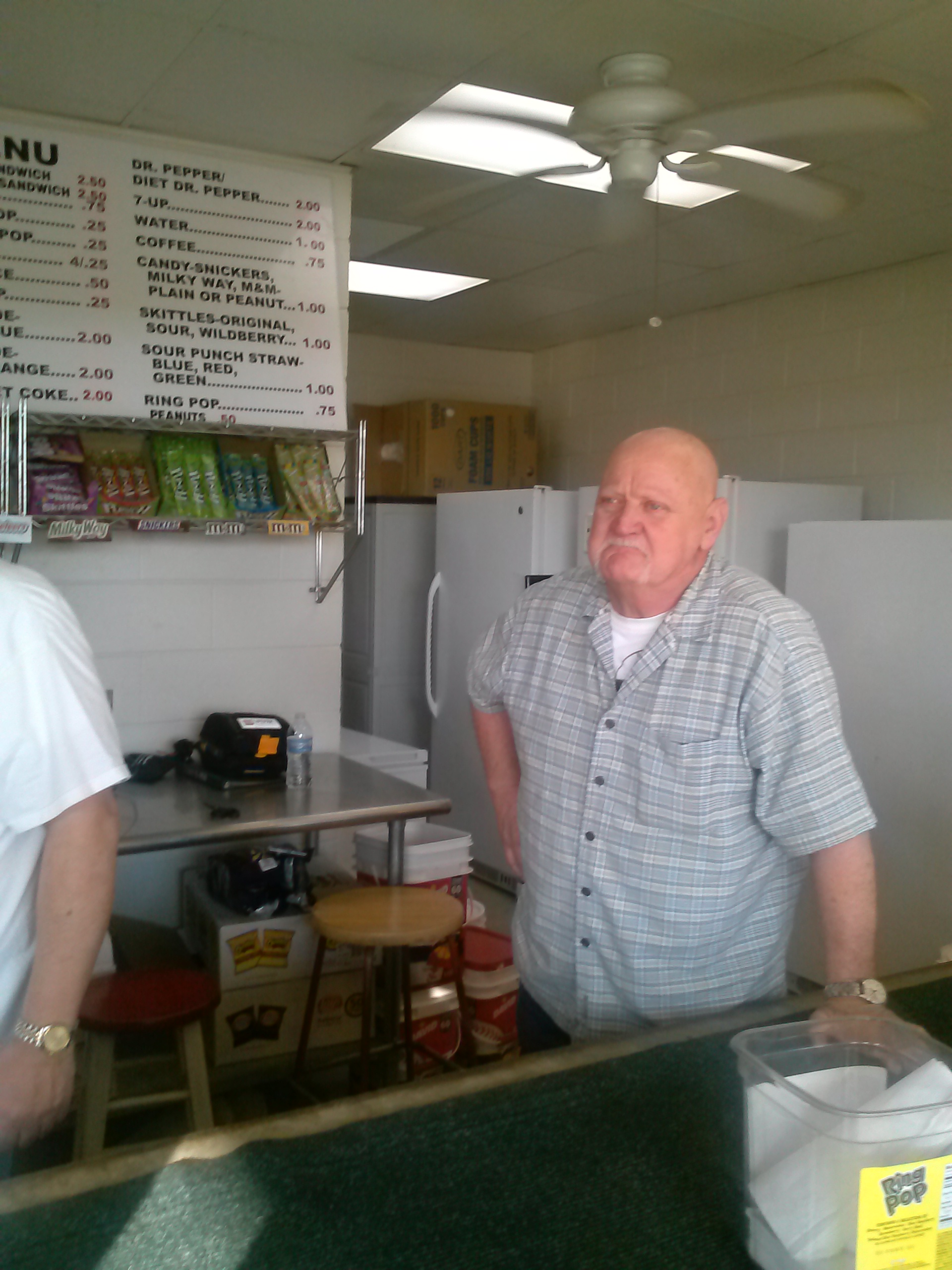 James Smith at the concession stand