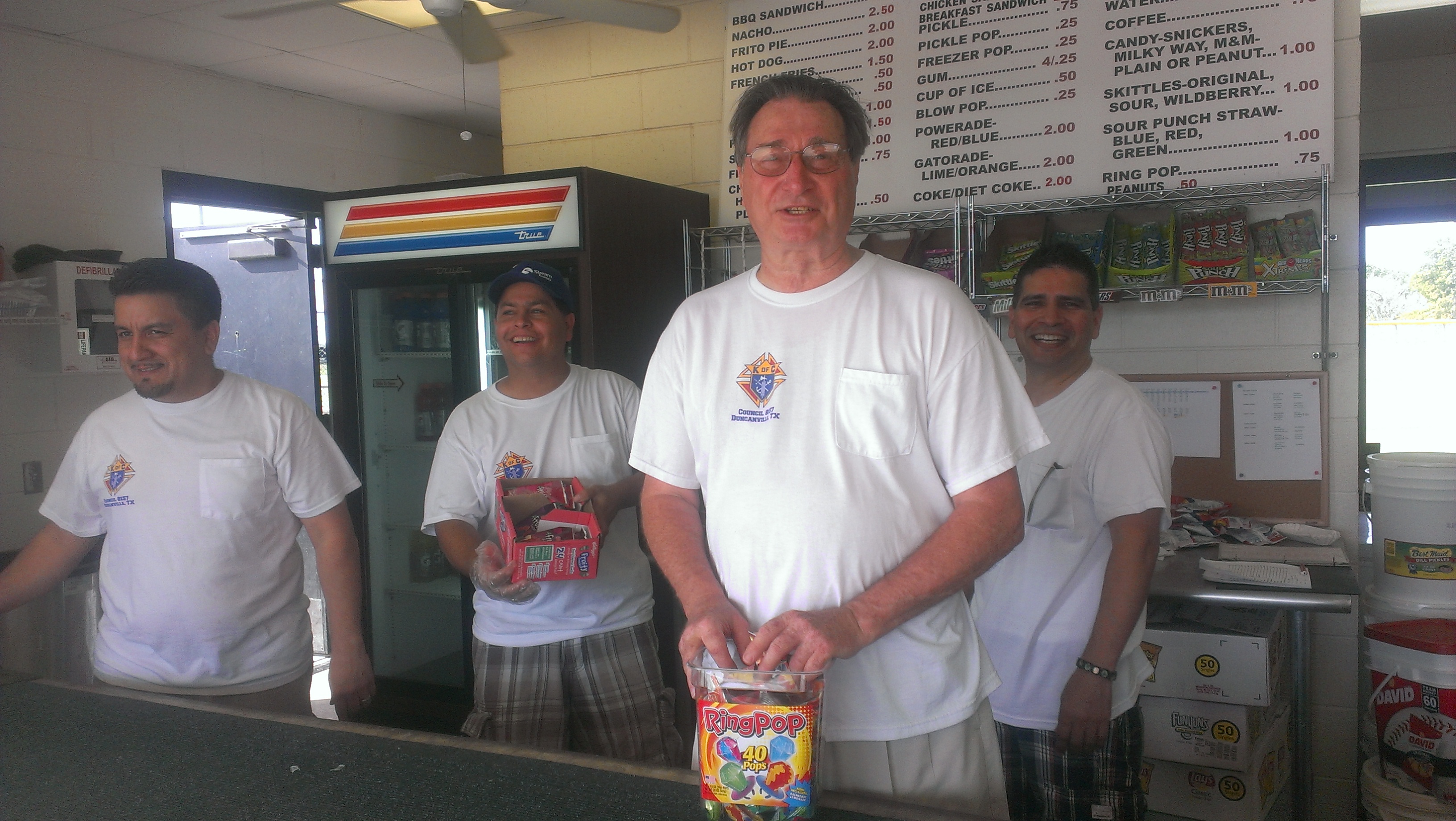 Having fun at the concession stand at Valley Ridge Park