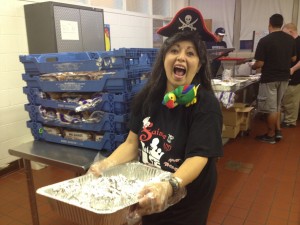 Susan as a pirate at St Elizabeth's School Festival on Halloween night.