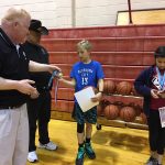 Andy Goza at free throw competion