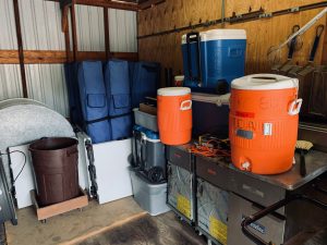 Knight Hands - storage shed